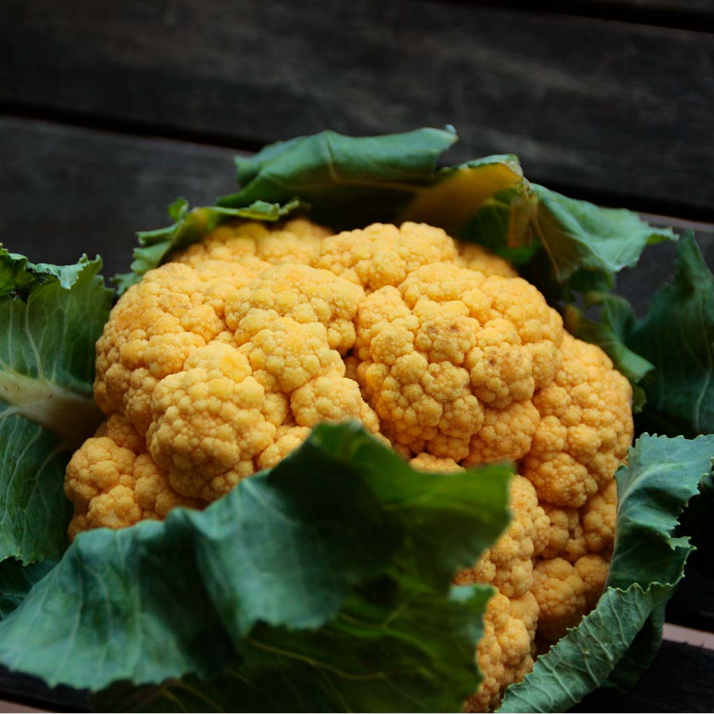 coliflor naranja lista para comer