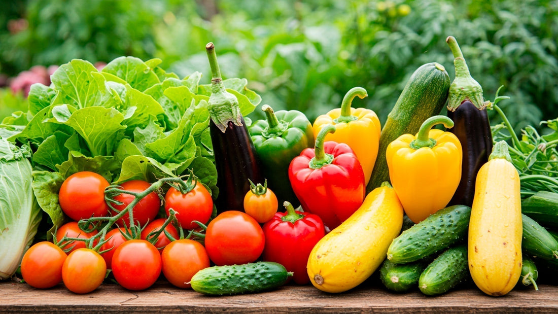 increíble cosecha del huerto de primavera